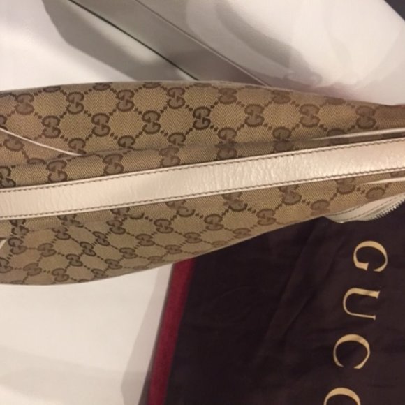 GUCCI Monogram Creole Hobo Ivory - Picture 3 of 7